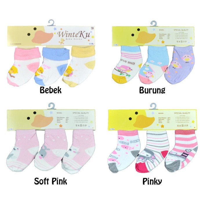 3 PASANG KAOS KAKI BAYI Newborn Motif Random Laki-Laki Perempuan Kaos Kaki Bayi Cowok Cewek 0-6m Newborn