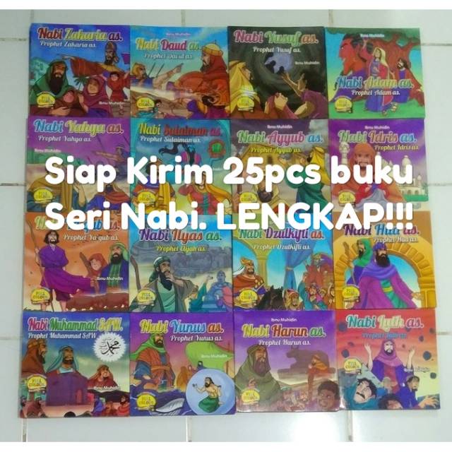 

RB Grosir Paket 25Pcs Buku Cerita Bergambar Seri 25 Nabi