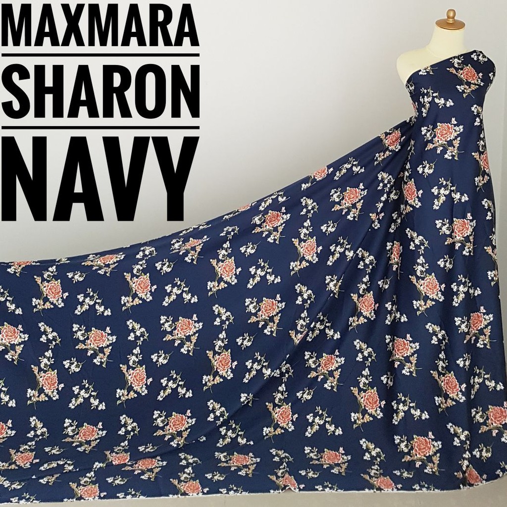 Kain Meteran Maxmara Sharon Navy (0.5M)