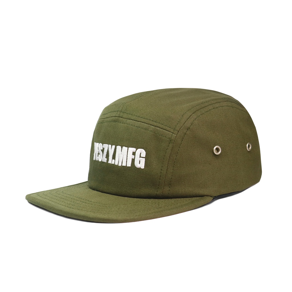 YESZY.MFG Impact Embroidery Olive 5 Panel Cap