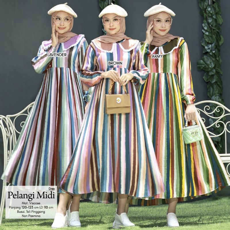 ORI NAURA - PELANGI MIDI DRESS