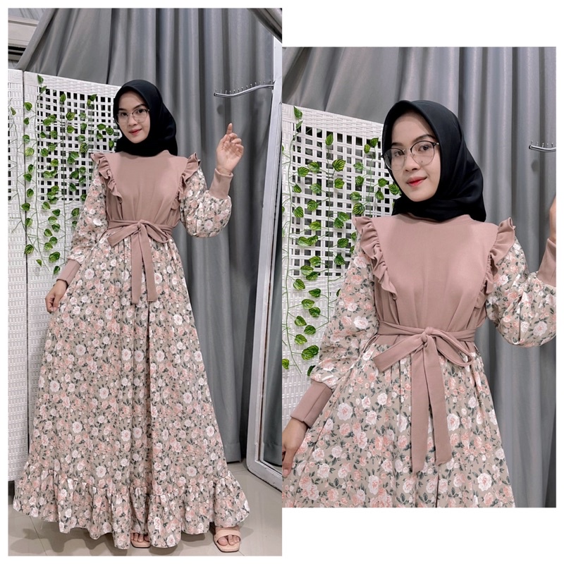 GAMIS BELA BUNGA IMPOR BY DYOURA