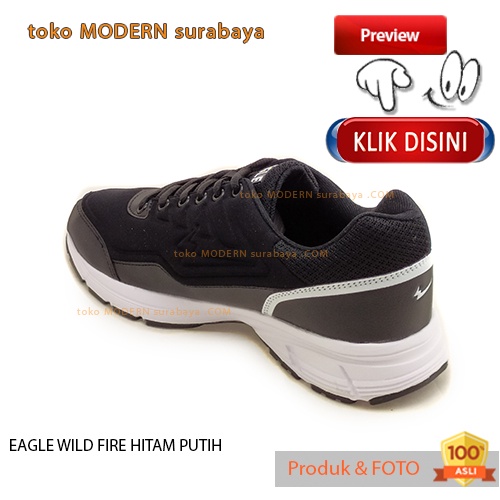 EAGLE WILD FIRE HITAM PUTIH sepatu pria olahraga running sneakers