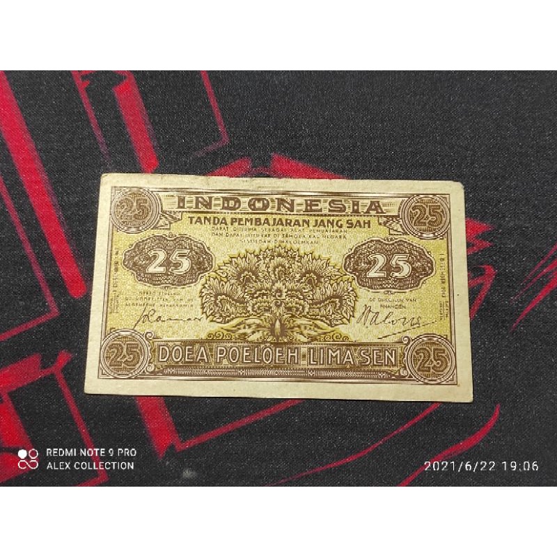 uang kuno 25 sen 1947 federal 2