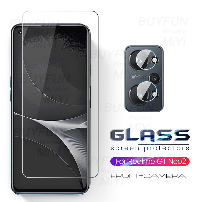 Pelindung Layar Tempered Glass Realme GT Neo 3 GT neo 3T Paket 2 in 1