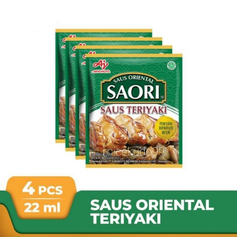 

SAORI SAUS TERIYAKI SACHET 4 PCS / SAOS ORIENTAL KECAP JEPANG SAUCE