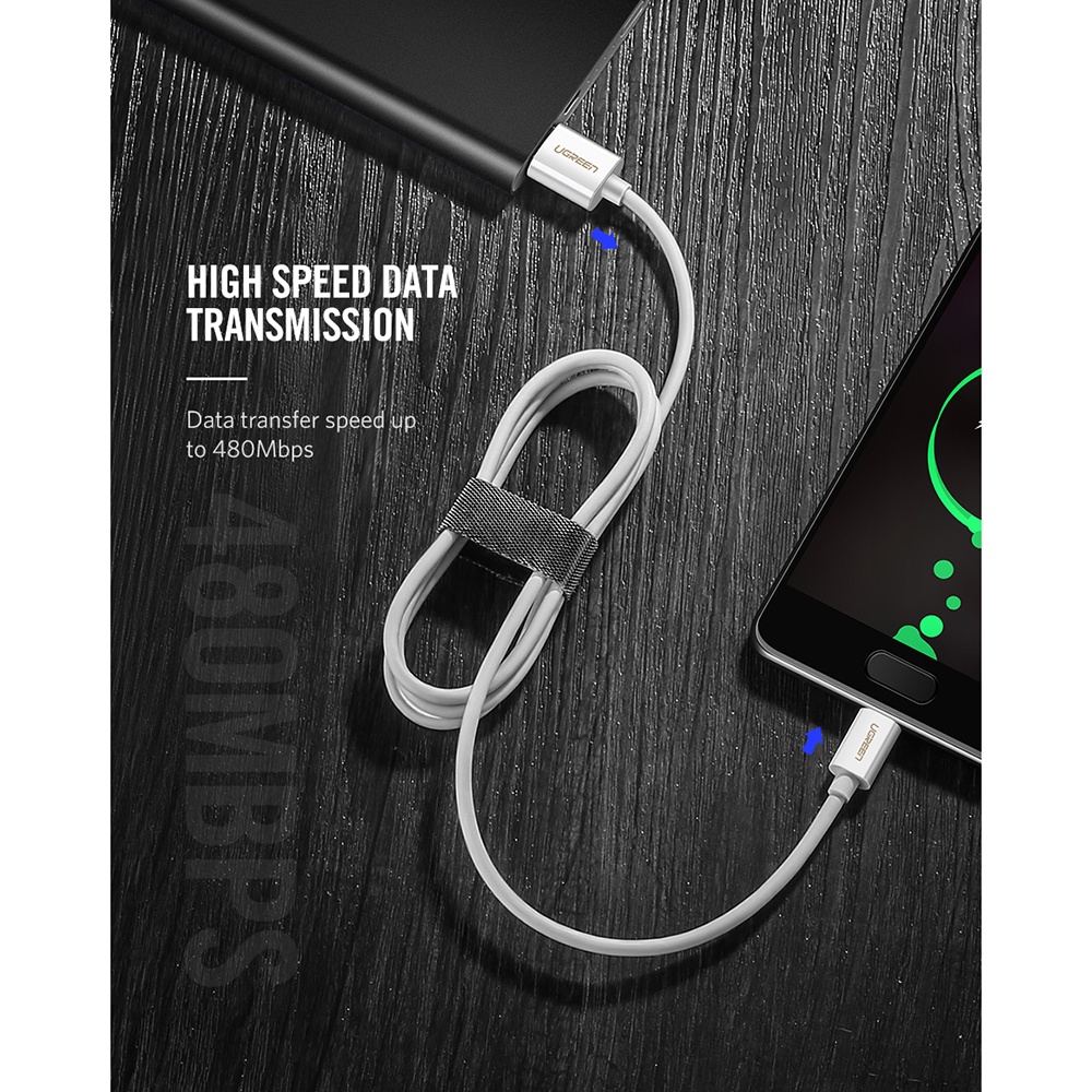 UGREEN Kabel Charger USB Type C SuperCharger 5A 1 Meter - 50567 - Black