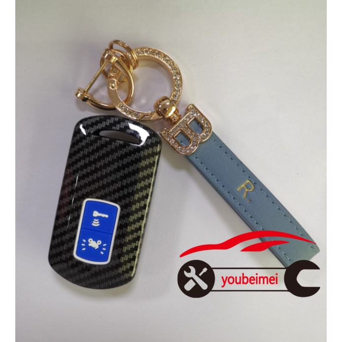 Case Remote Kunci Mobil Honda Airblade 150 Klik 150 Bahan Karbon Fiber Dengan Gantungan Kunci