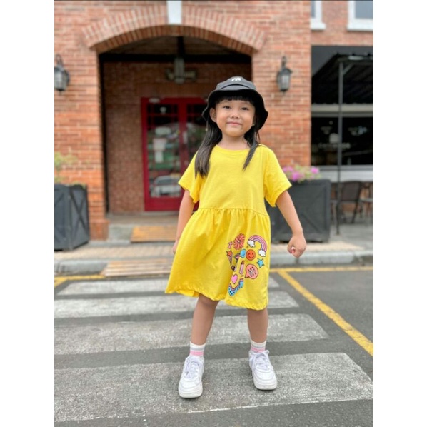 dress anak jelita warna KUNING by.smilee 1-5th| dress anak perempuan