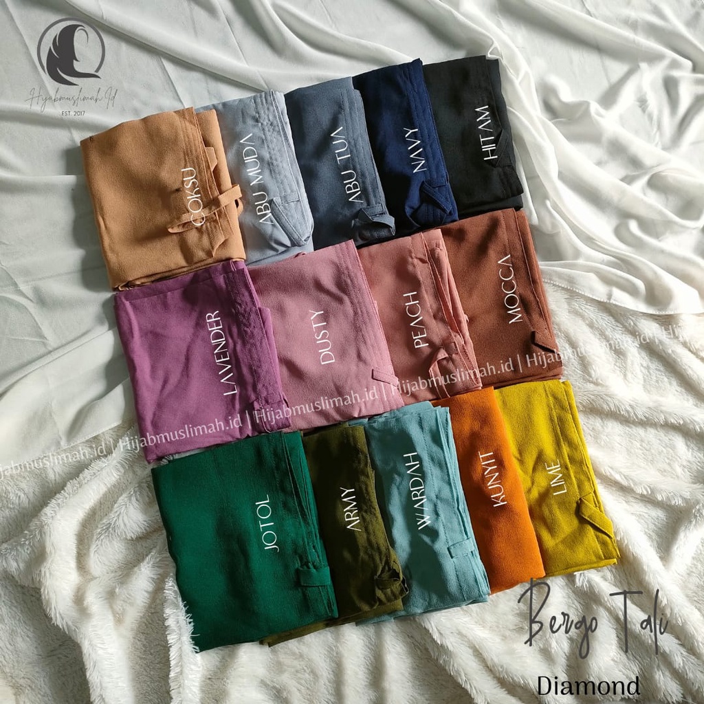 BERGO MARYAM /KHIMAR TALI NON PET DIAMOND ORI TERMURAH