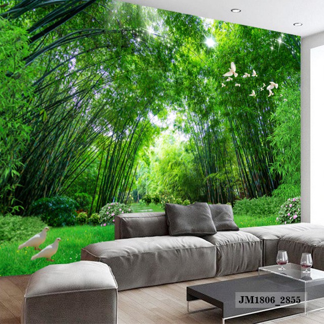 Wallpaper Custom 3d Wallpaper Dinding Murah Bambu