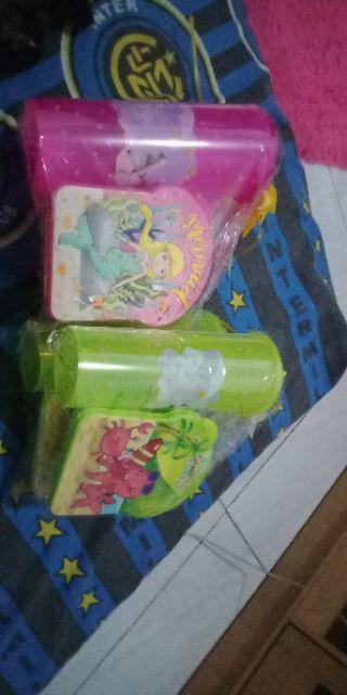 Souvenir Parcel Tempat Makan Roti Mini + Gelas Minum Ulang Tahun