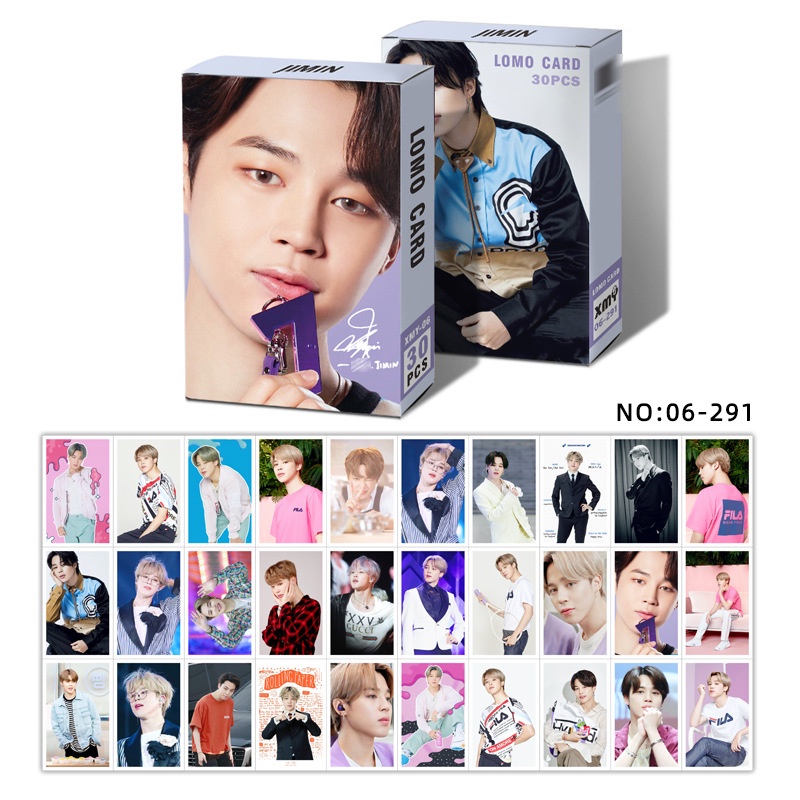 30pcs / set Kartu Foto LOMO Kpop BTS JK V JIN JIMIN RM JHOPE Untuk Koleksi