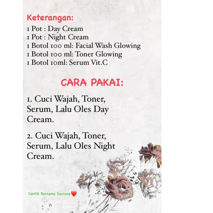 ➨ Glowing Series Daviena Skincare | Daviena Skincare Glowing Series | Asisten Cantik ✲