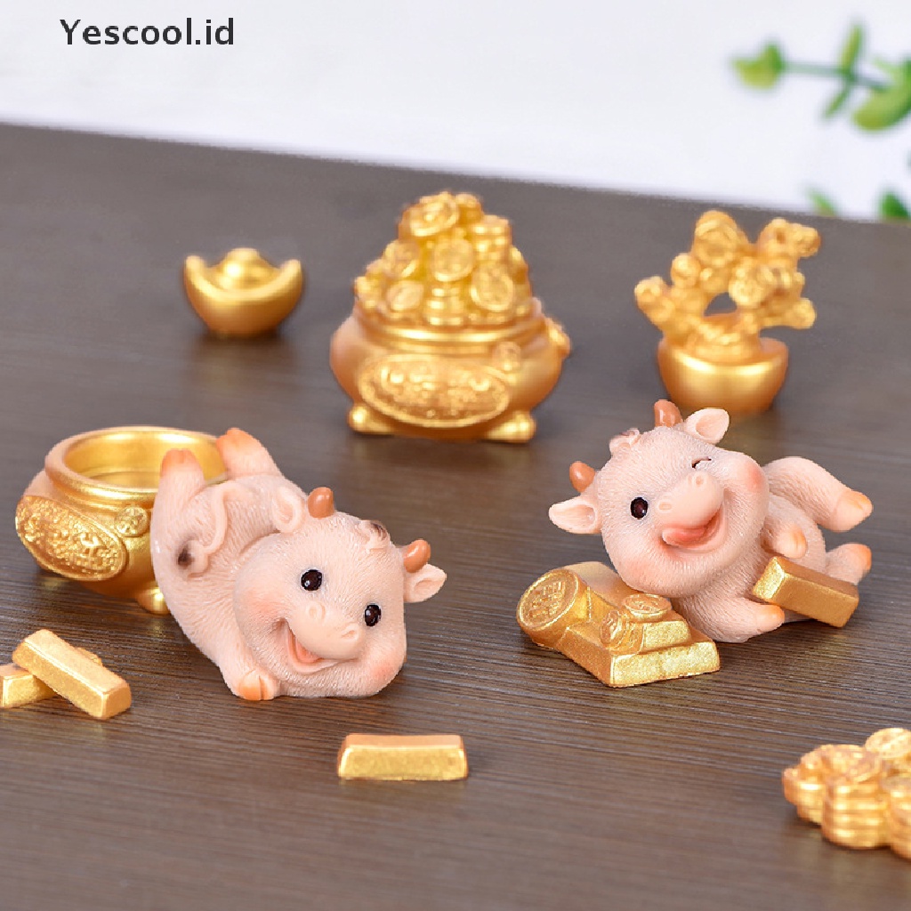 (Yescool) Miniatur Sapi Diy Untuk Dekorasi Rumah Boneka