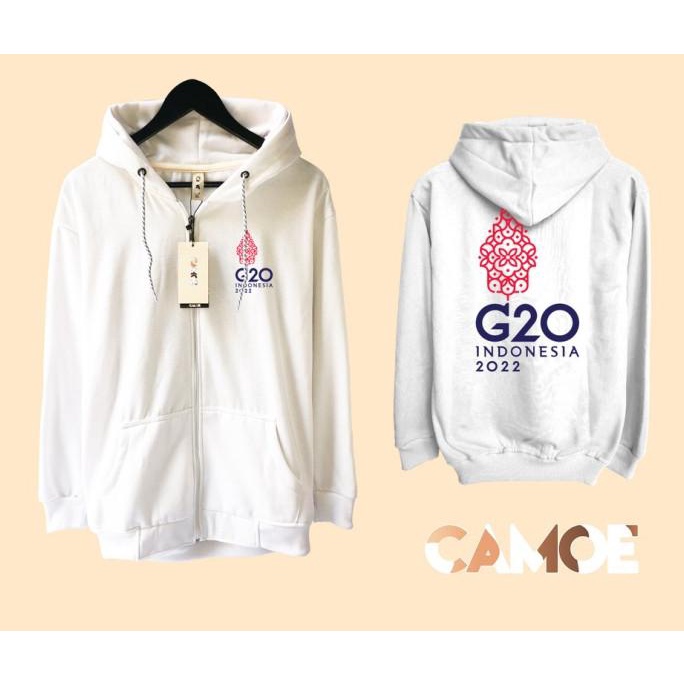 Jaket Hoodie Zipper Indonesia G20 Bali 2022