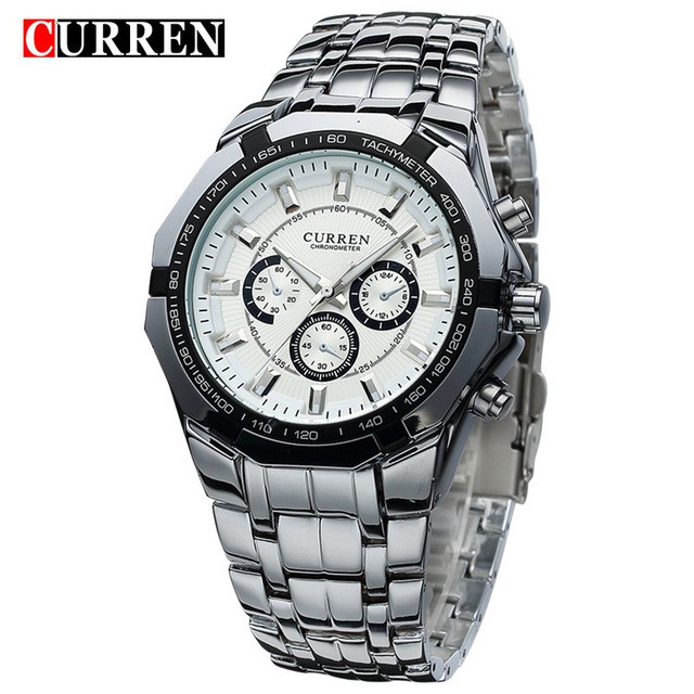 

Jam Tangan Pria CURREN Men'S Quartz Watch Multi-Dial Sports Waterproof Watch Stainless Steel Clock