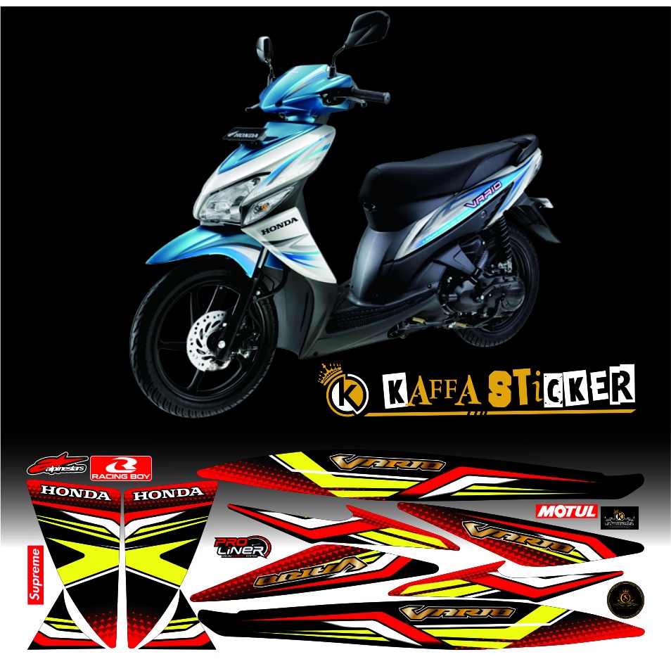 Sticker Striping List Decal Motor Vario old lama 110 Karbu Simpel Mode Racing