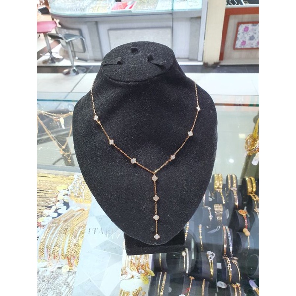 kalung koye juntai vcf* putih emas rosegold 750