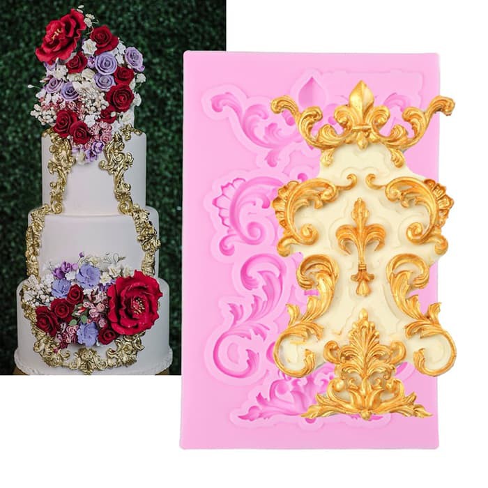 3D Silicon Mold Fondant Cake Decoration - 5 IN 1 Retro Border