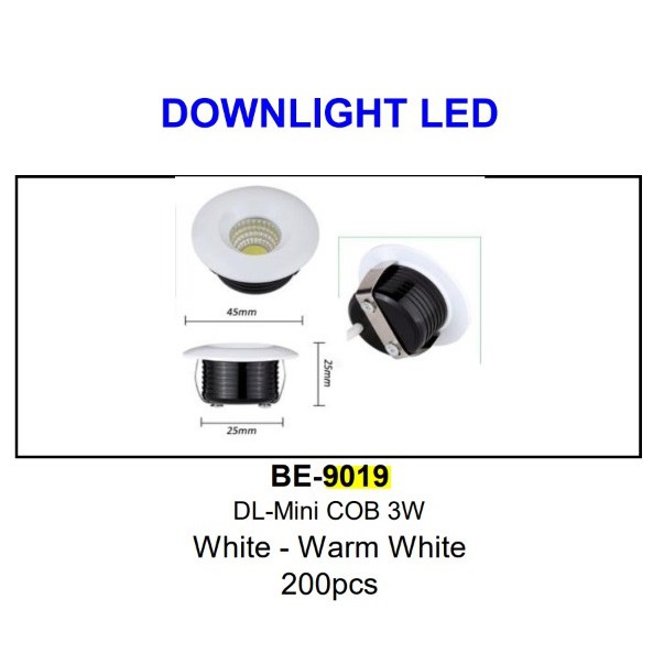 BOSSECOM DOWNLIGHT LED UNTUK MEBEL + DRIVER LED BE-9019