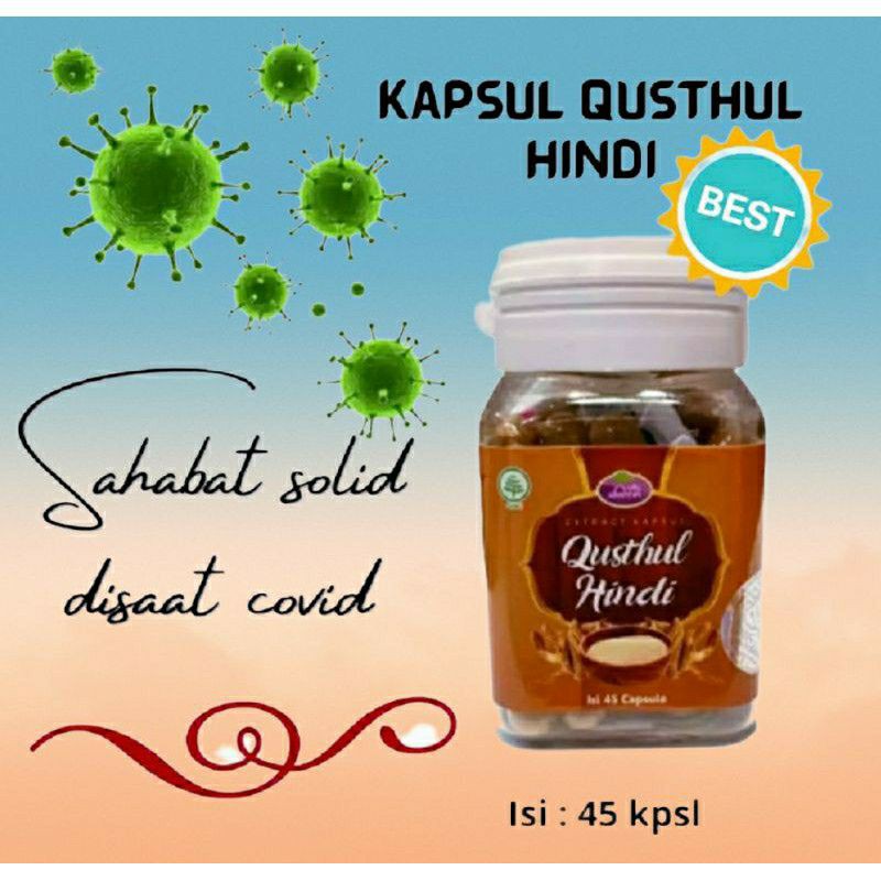 kapsul serbuk qhusthul hindi /qhust alhindi kapsul /kayu india obat covid sudah halal MUI n BPOM