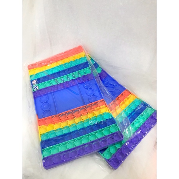 MISO BIG POP IT Jumbo kotak rainbow murah 30cm/fidget toys set pack mainan interaktif pereda stress-4