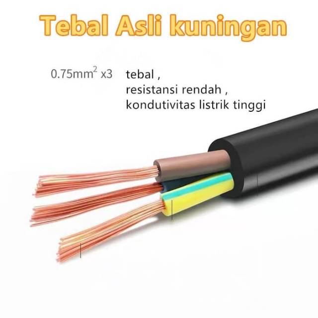 Kabel power untuk PC 1,5M / Kabel power monitor