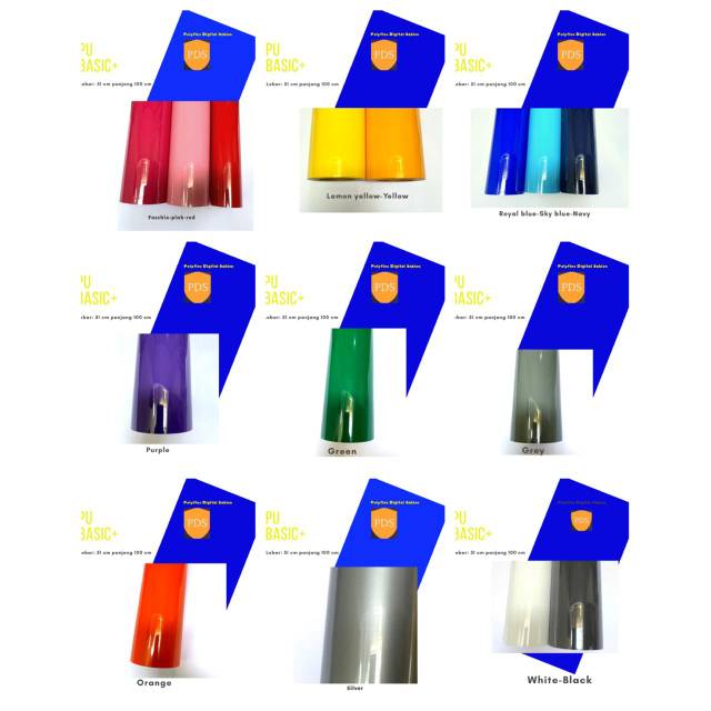 

PU Korea Basic+ Digiflex warna solid meteran ada lem di plastik masking Murah