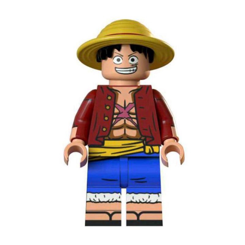 MAINAN ANAK MURAH BAGUS LEGO ACTION MINI FIGURE ONE PIECE LUFFY LEGO ONE PIECE ANIME JAPAN REAL LEGO