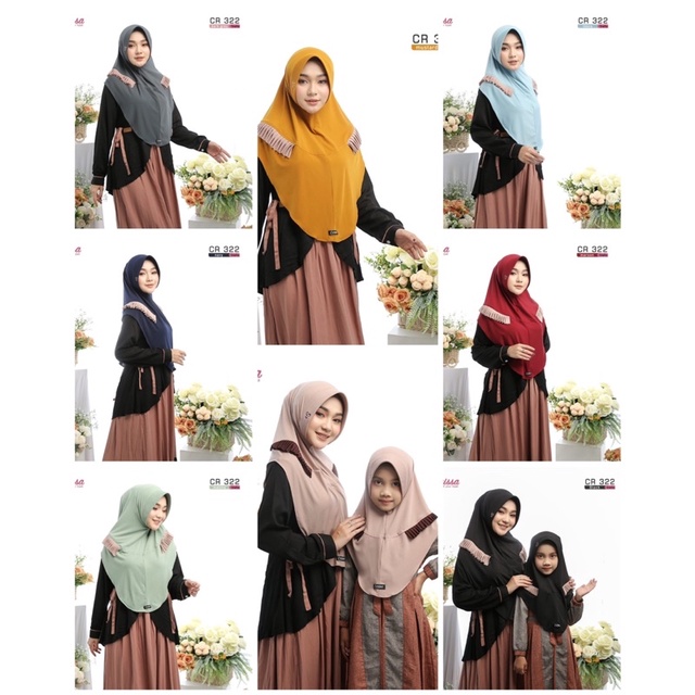 Bergo / Khimar Carissa Bahan Jersey Stella