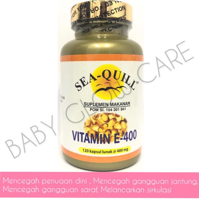 Sea Quill Vitamin E 400 Isi 120 Softgel Untuk Kulit Promil Penuaan Dini Indonesia