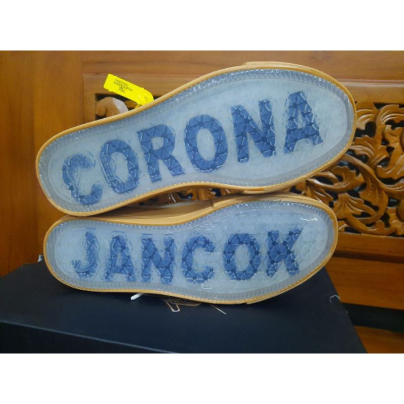 sepatu  Nobrand corona jancok high white gum