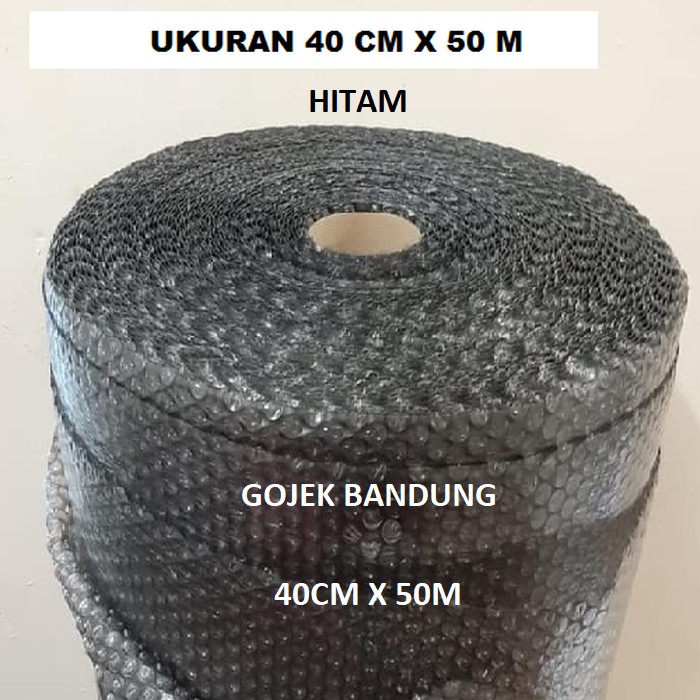 

BUBBLE WRAP HITAM UKURAN 40CM X 50M BUBBLEWRAP BANDUNG PLASTIK WARP TEBAL MURAH METERAN DAN ROLL