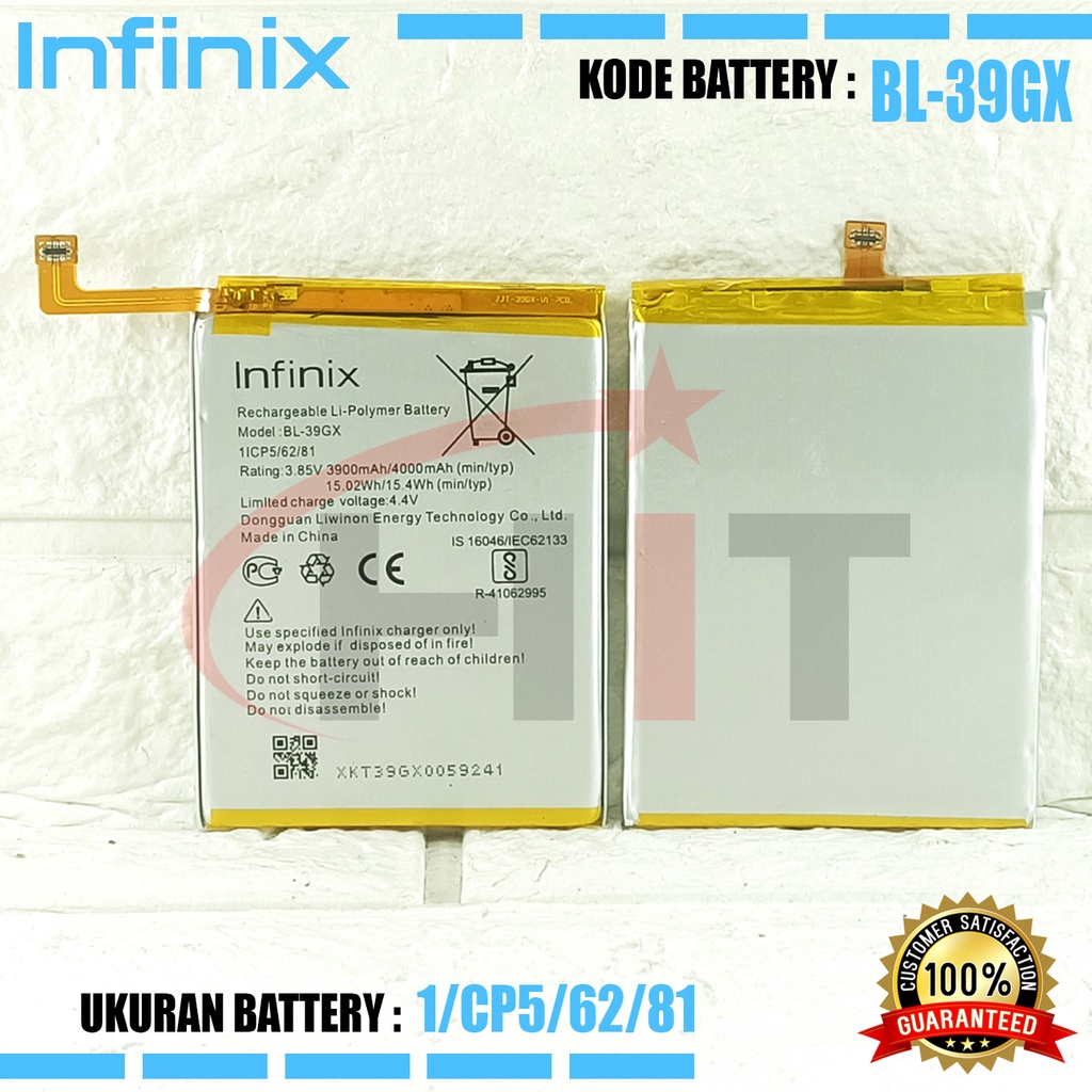 Baterai Battery Infinix BL-39GX / Hot S3 X573 , Hot 6 Pro X608