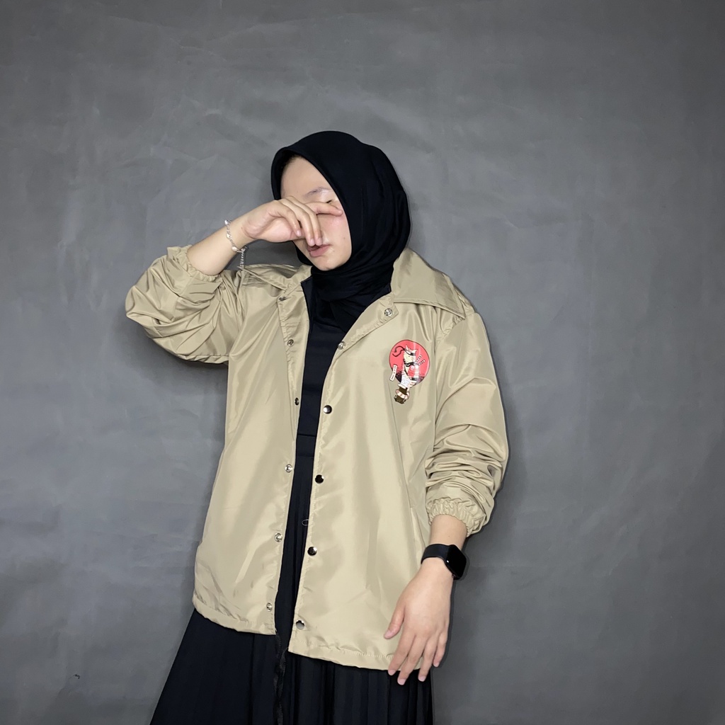 Coach Jacket Cat Warior holyrider KHAKI II Jaket Coach model winbacker