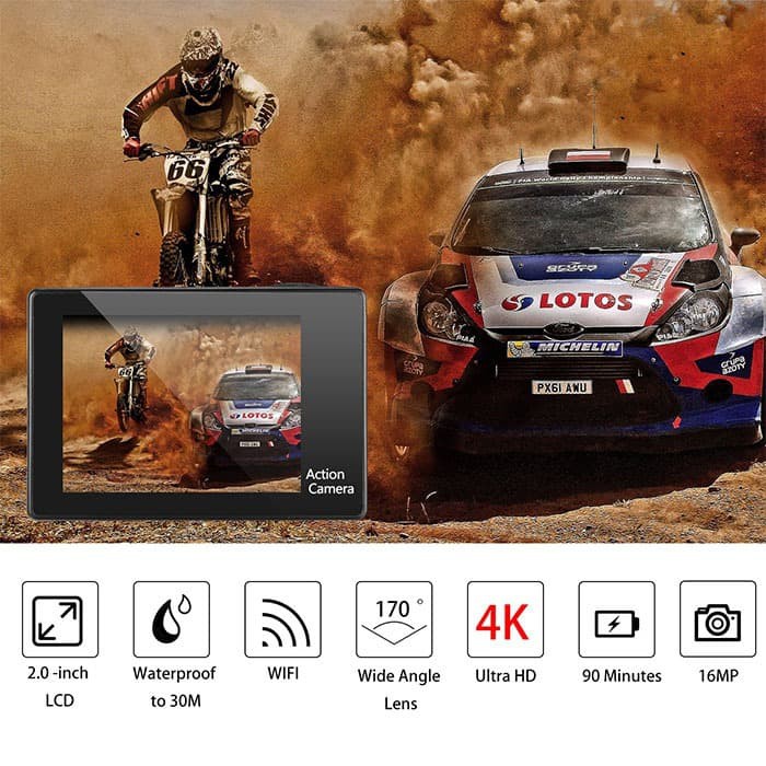 SJCAM SJ4000 Air 4K 16MP Action Kamera Master 16GB