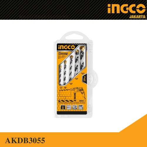 Mata Bor Tembok 5Pcs (4-5-6-8-10 mm) Masonry Drill Bits INGCO AKDB3055