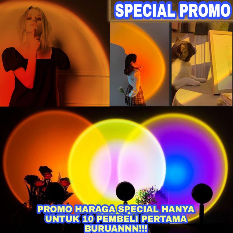 SUNSET LIGHT/SUNSET LAMP/LAMPU SUNSET/LAMPU TIDUR SUNSET/LAMPU SELFIE/LAMPU TIKTO/LAMPU VIRAL TIKTOK