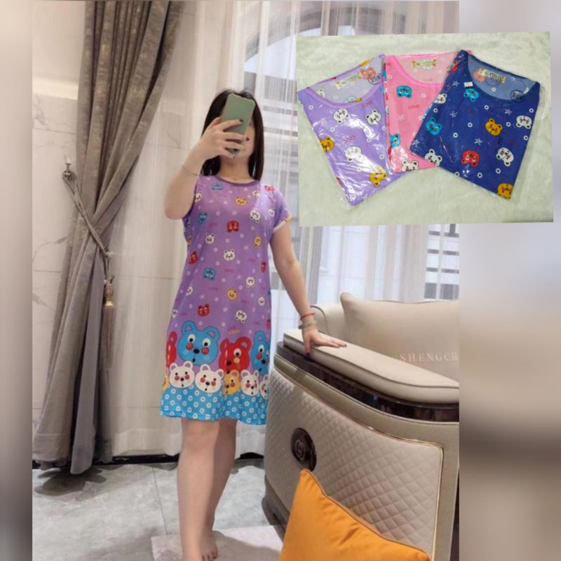Piyama baju tidur Daster import standart size/daster korea import