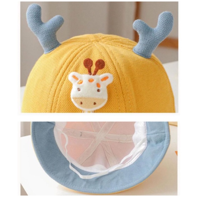 Topi Bucket Bayi 3D Bucket Horn / Shy Moo / Topi Little Bear / Lucky 0 - 2 Tahun CBKS VC