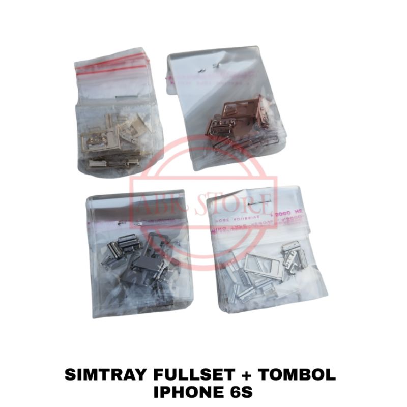 SLOT SIMCARD TEMPAT KARTU SIM SIM LOCK SIMTRAY IP 6S FULLSET TOMBOL VOLUME DAN ON  OFF