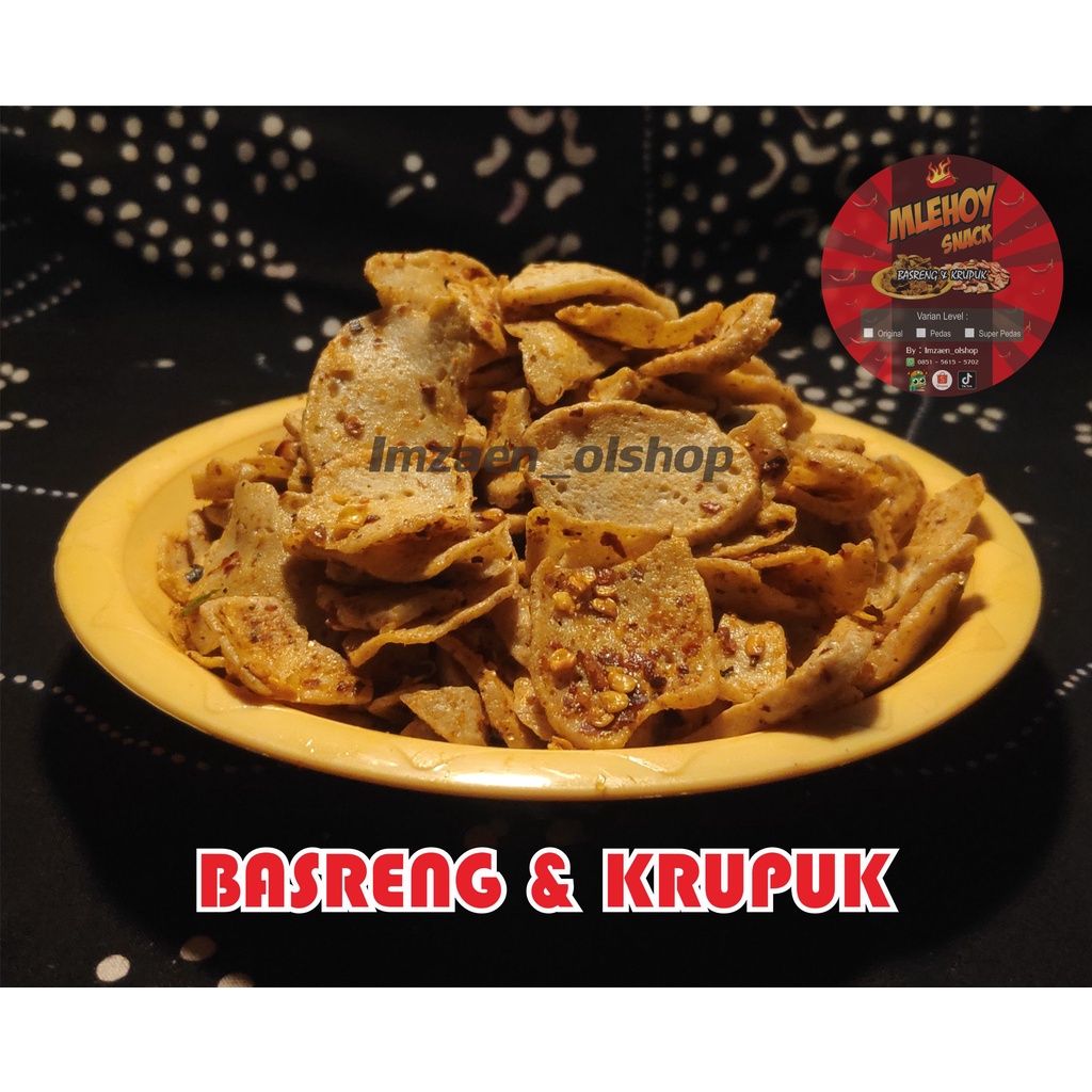 

Basreng Mlehoy pedas kripik krupuk pedas cemilan pedas