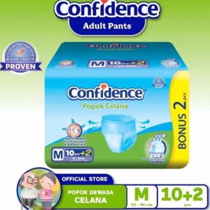 Confidence popok CELANA M10+2 L10+2  XL10 adult pants  M L XL popok dewasa (no.229)