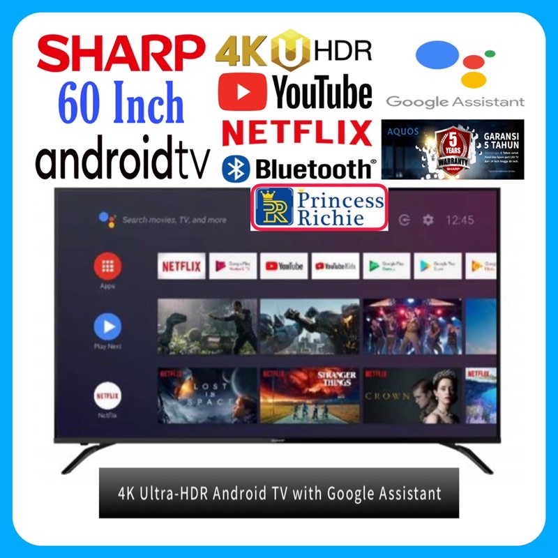 Sharp 60 inch 4K UHD Android Tv 4T C60CK1X