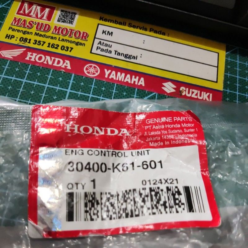 ECU ECM ICM CDI KIPROK BEAT BIT POP ESP kode 30400-K61-601. 30400K61601
