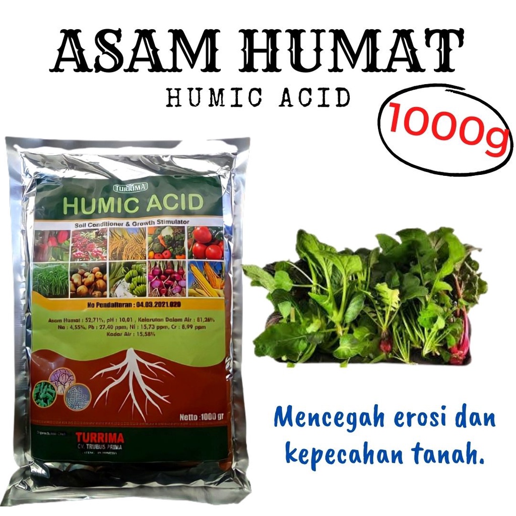 Asam Humat Pembenah Tanah Alami, Pupuk Organik Asam Humat Penyubur Tanaman
