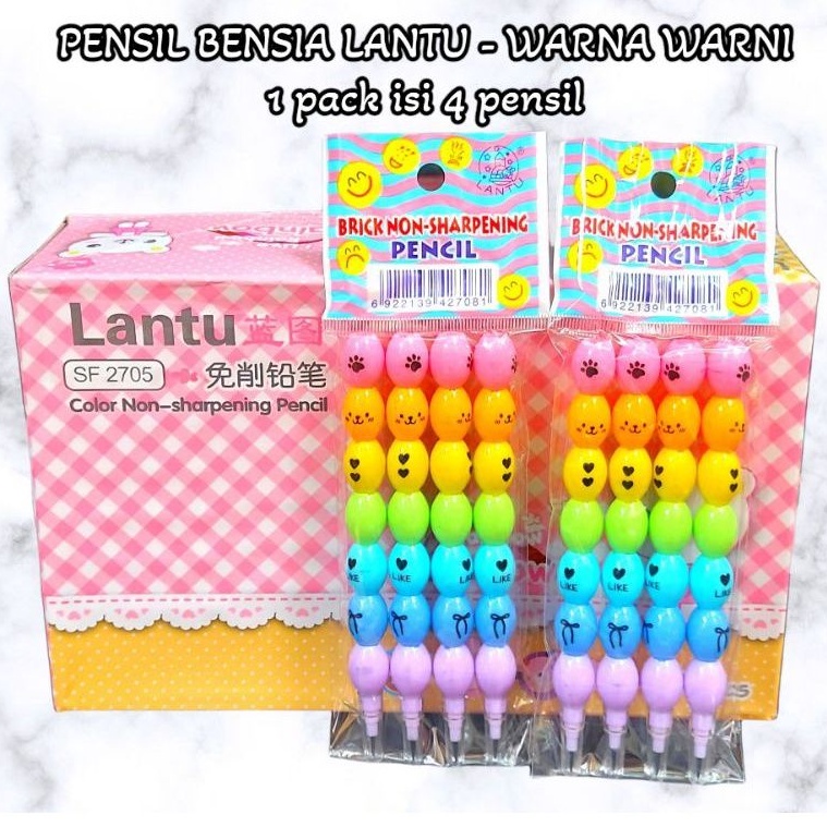 

Pensil Lantu Pelangi Cabut Pasang 1 Pack Dapat 4 pensil