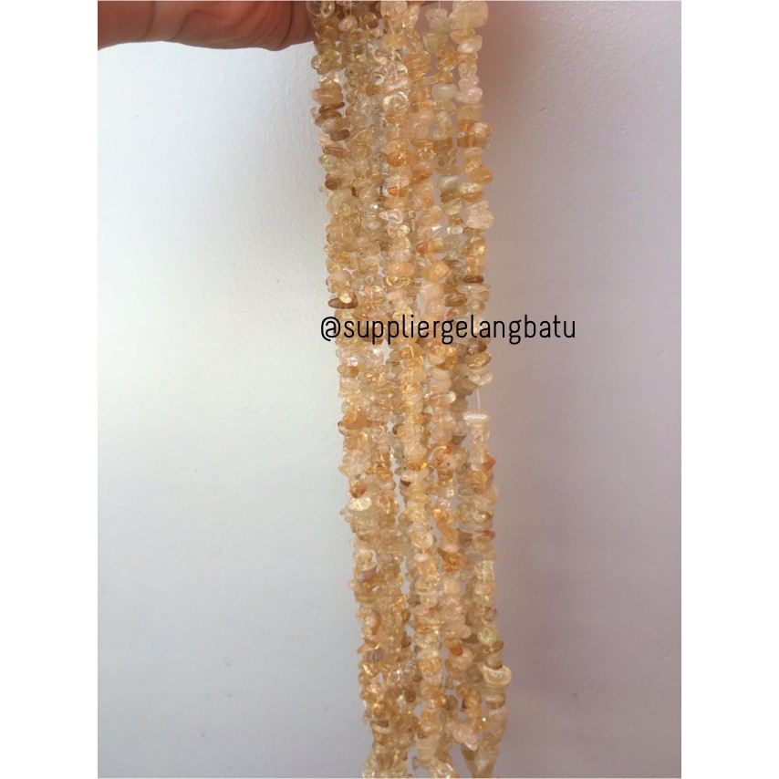 kerikil Batu alam citrine rough 1cm yellow akik serat emas citrin bahan aksesoris craft beads grosir