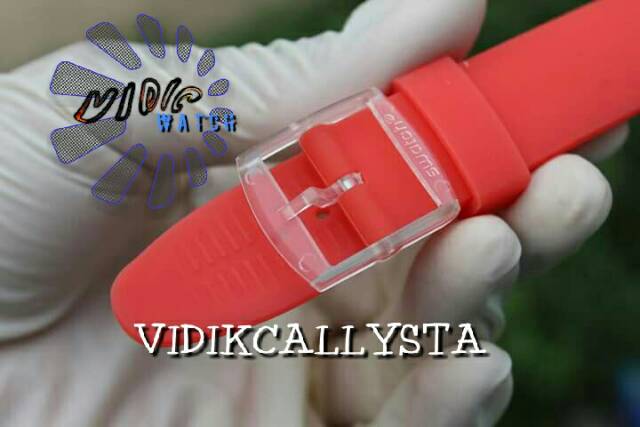 TALI JAM 19 MM NEW GENT IRONY CHRONO DIAPHANE JELLY IN JELLY MERAH BIRU TOSCA HIJAU RUBBER